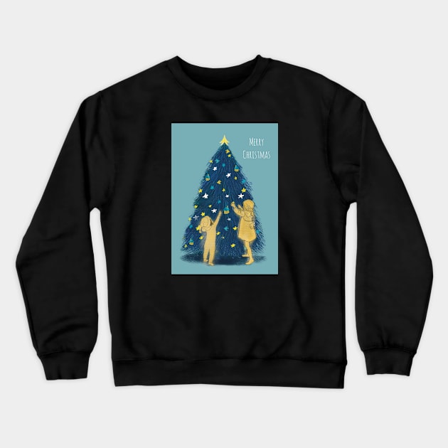 Merry Christmas Ukraine Crewneck Sweatshirt by Nastya Li